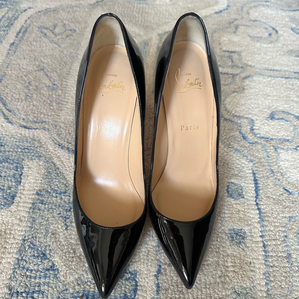 Christian Louboutin Black Heels with Stiletto and Patent Leather